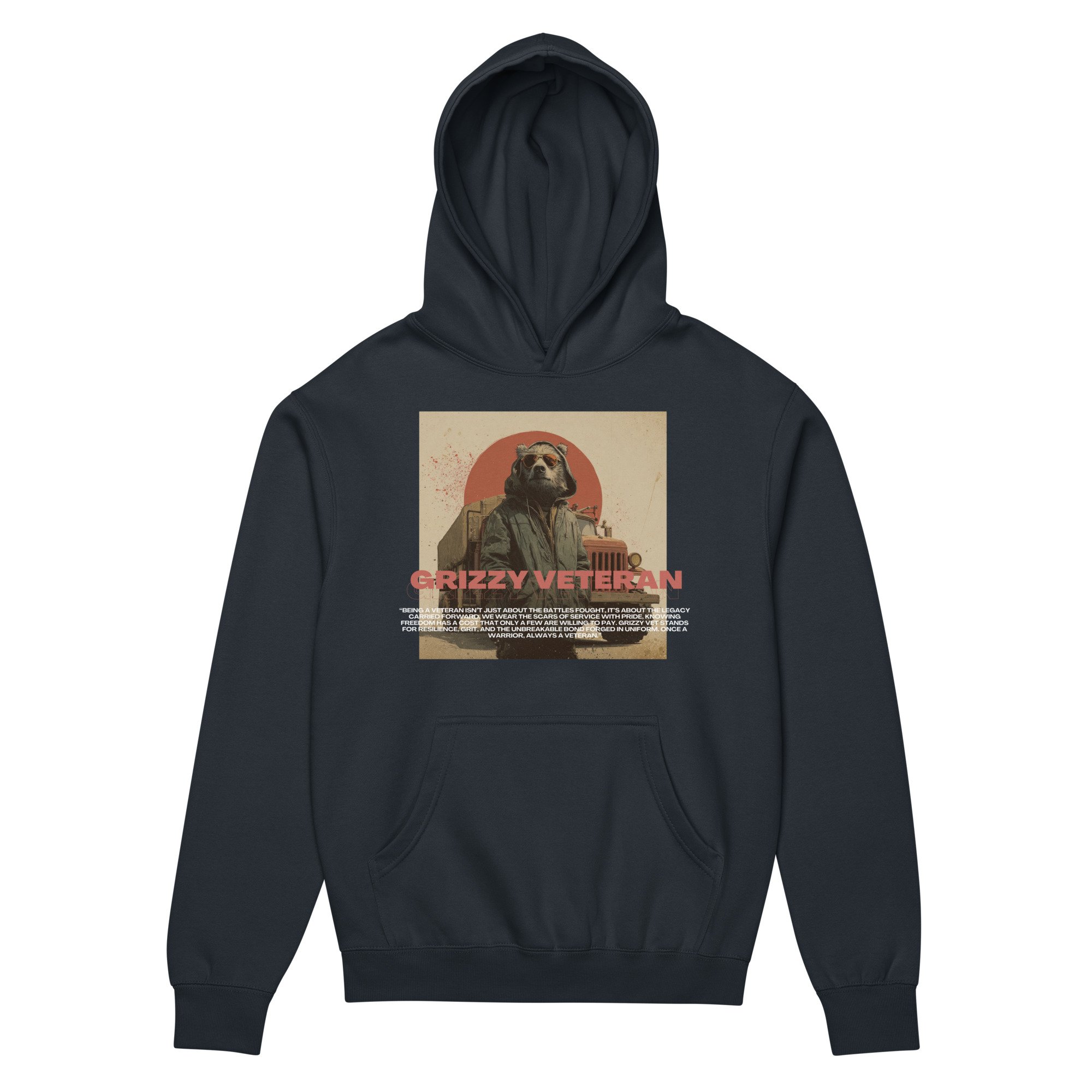 Grizzy Veteran Poster Hoodie (Vintage)